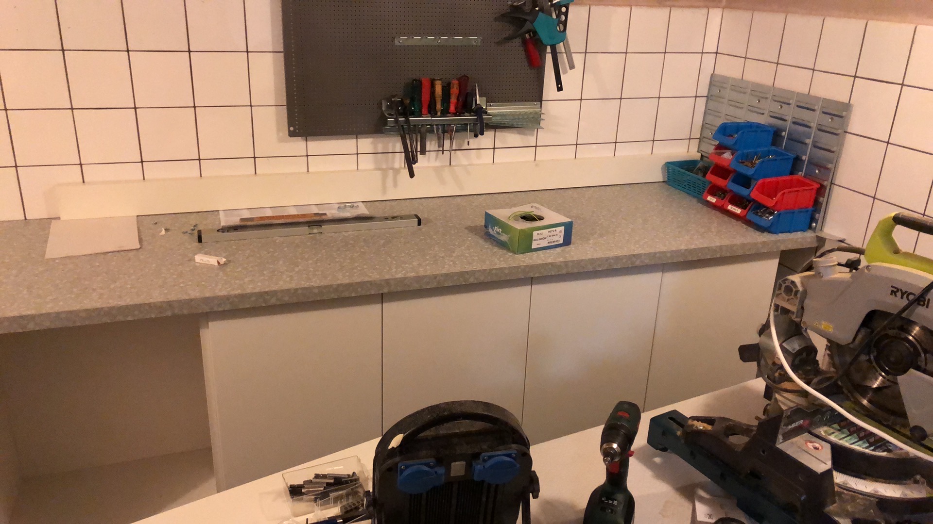 Verkstad i källaren